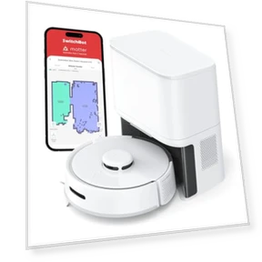 Mini Robot Vacuum and Mop Combo with Self-Emptying Base, LiDAR Navigation — Smart Cleaning Robots, SwitchBot