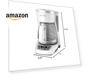 12-Cup Digital Coffee Maker, Programmable, Washable Basket Filter, Auto Brew — Coffee & Espresso Combos, BLACK+DECKER