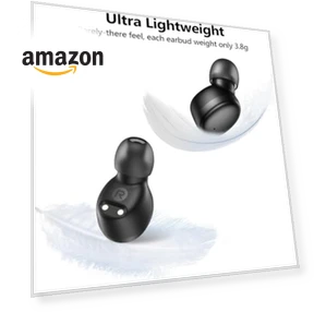 Wireless Earbuds Bluetooth 5.3 with Deep Bass, Lightweight for Sports — In-Ear Headphones, kurdene