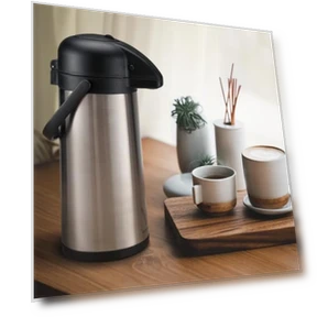 102oz Stainless Steel Airpot Coffee Dispenser with Pump — Travel Drinkware, Vondior