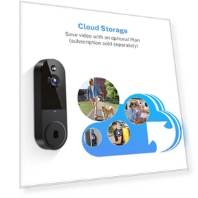 1080P Wireless Video Doorbell Camera with Chime Ringer, Night Vision, Cloud Storage — Smart Home Security, Botmelt