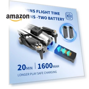 4K FPV Foldable Drone with Brushless Motor and Carrying Case — Drones, TizzyToy