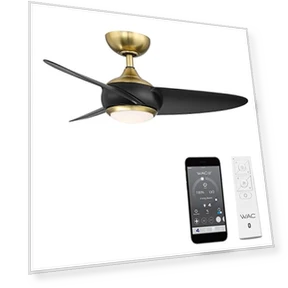 3-Blade Smart Home Ceiling Fan with LED Light Kit — Ceiling Fan Lighting Solutions, WAC Lighting