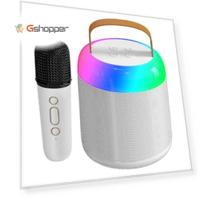 Home Theater Speaker with RGB Light and Wireless Microphone — Portable Audio, VIMAI
