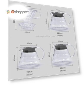 Heat Resistant Hand Brewed Coffee Glass Pot — Pots