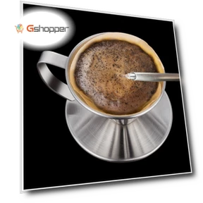 Double-layer Stainless Steel Pour-over Coffee Filter — Reusable