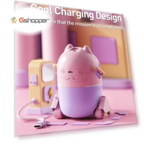 Portable Desktop Cute Cartoon Tank Car Air Humidifier with LED Lights — Air Moisturizers