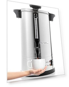 Commercial Grade Stainless Steel Percolate Coffee Maker Hot Water Urn — Professional Coffee Equipment, SYBO