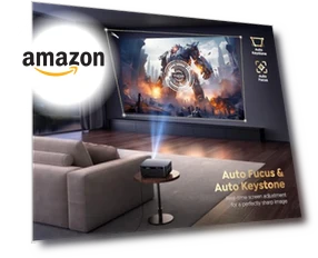 Smart Projector with WiFi 6 and Bluetooth — Home Theater Projectors, PUTRIMS