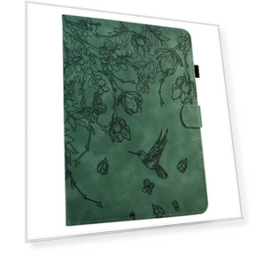 Flowers and Bird Embossed Smart Leather Tablet Case for iPad 10.2 2021 / 10.5 2019 — Protective Cases