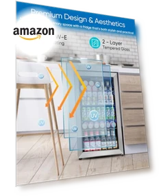 Mini Fridge with Glass Door — Mini Fridges, Feelfunn