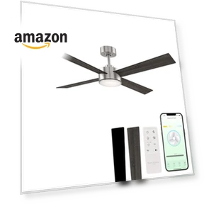 Smart 4-Blade Ceiling Fan with LED Light Kit — Ceiling Fan Lighting Solutions, East Grove Home
