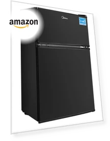 Double Door Mini Fridge with Freezer — Mini Fridges, Midea