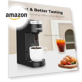 Slim Single Serve Coffee Maker — Brewing Excellence, CHULUX