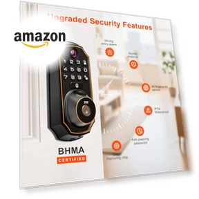 Keyless Entry Door Lock with Camera — Smart Home Security, YHV