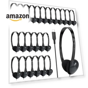 USB C Wired Headphones Bulk Pack for Classroom — In-Ear Headphones, CNSZSLZ