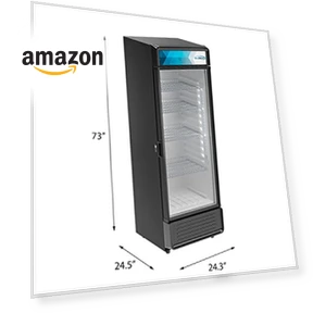 Commercial One Glass Door Display Upright Beverage Refrigerator Cooler Merchandiser — Drink Coolers, KoolMore