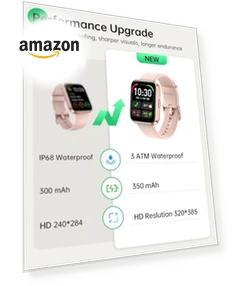 Smart Watch with Alexa, Health Monitoring, and Waterproof Design — Smartwatches, WMK