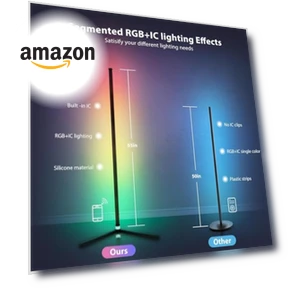 RGB Corner Floor Lamp — Standing Lights, WISIMMALL