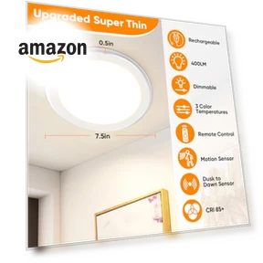 Motion Sensor Ceiling Light — Overhead Lighting, Bairth