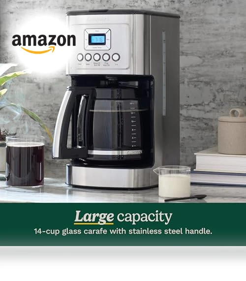 14-Cup Programmable Coffee Maker with Glass Carafe — Coffee & Espresso Combos, Cuisinart