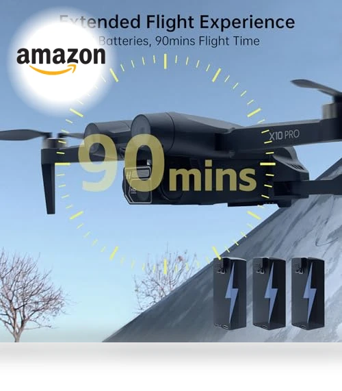 X10 PRO GPS Drone with Camera 4K UHD, 90 Min Flight Time, 3280 FT Range — Drones, CHUBORY