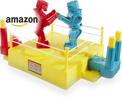 Rock 'Em Sock 'Em Robots Kids Game, Red Rocker vs Blue Bomber — Rock Tumblers, Mattel
