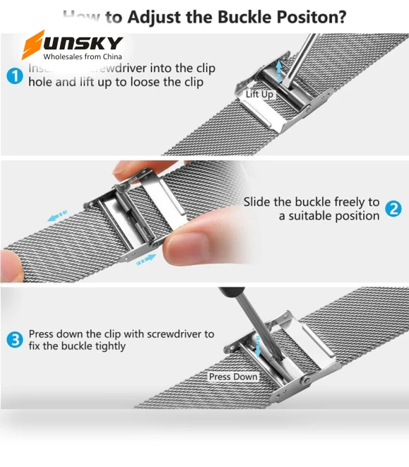 Milan Metal Steel Mesh Buckle Watch Band — Bands, Samsung