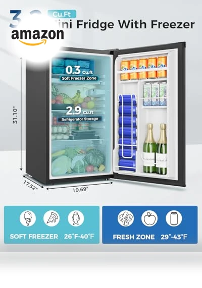 Mini Fridge with Freezer — Mini Fridges, Feelfunn