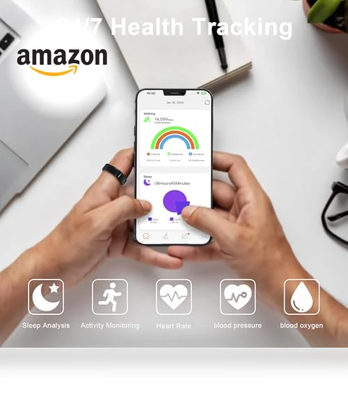Sleep & Fitness Tracking Smart Ring — Smart Rings, AMZAIZO