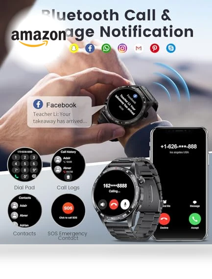 Smart Watch for Men with 3 Straps — Smartwatches, SUNKTA