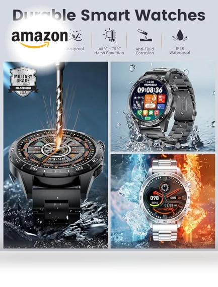 Smart Watch for Men with 3 Straps — Smartwatches, SUNKTA