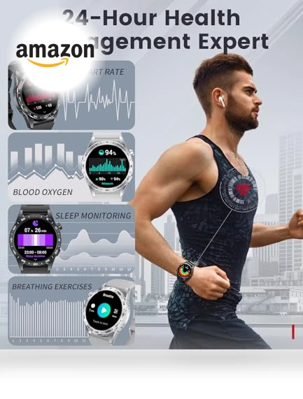Smart Watch for Men with 3 Straps — Smartwatches, SUNKTA