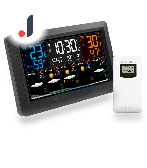 Smart Weather Station with Clock — Home Climate Control, TOMTOP JMS