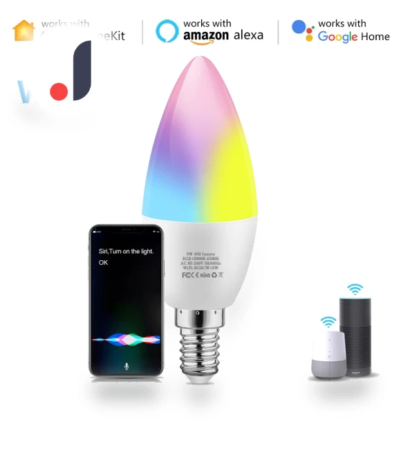 Smart WiFi RGB LED Candle Bulb — LED, AIMENGTE Lights