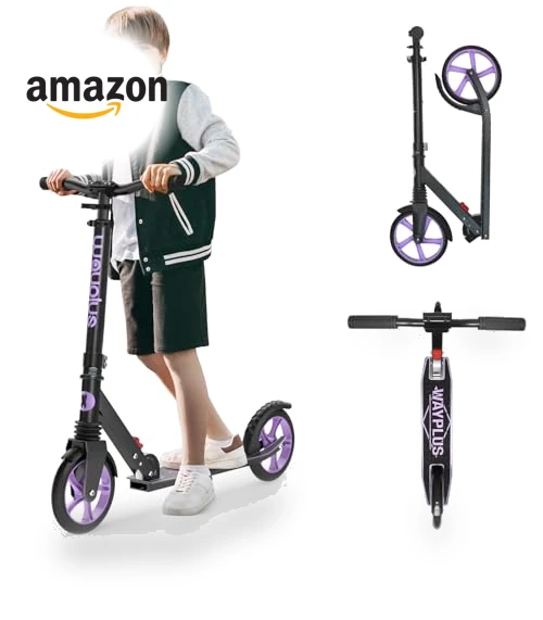 Foldable Kick Scooter with Adjustable Handlebar — Push Scooters, WAYPLUS