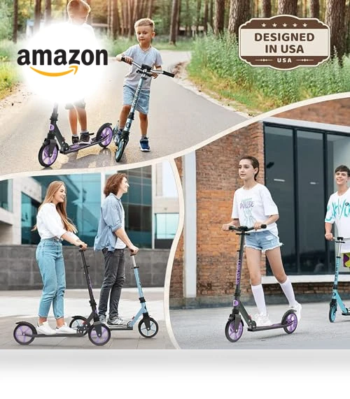 Foldable Kick Scooter with Adjustable Handlebar — Push Scooters, WAYPLUS