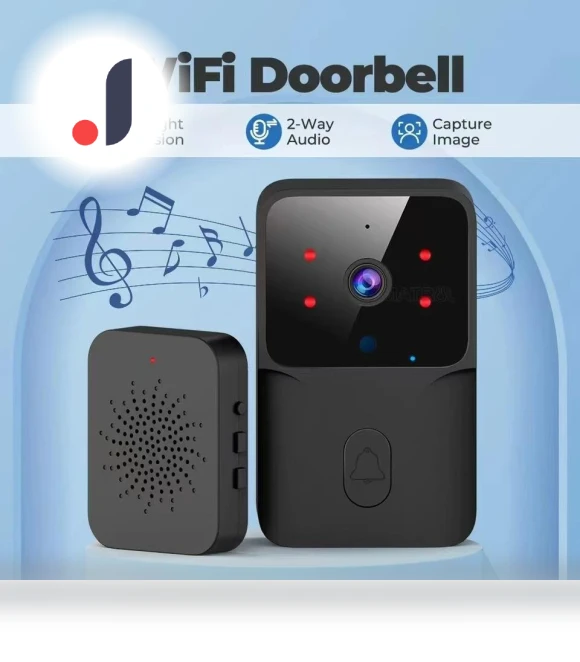 Smart WiFi Doorbell with Wireless Camera — Smart Home Security, YJMP