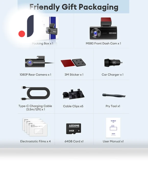 5K Dual Dash Cam — Dashboard Cameras, AZDOME