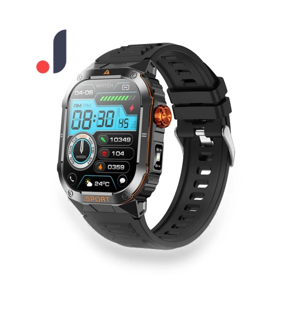 Military Smartwatch with Bluetooth Call, IP67 Waterproof, Heart Rate and Blood Pressure Monitor, Fitness Tracker, and... — Smartwatches, QTLLBT