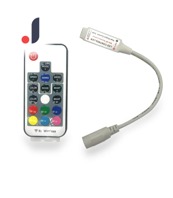RGB Strip Controller with 17-Button Wireless Remote — LED Strips, TOMTOP JMS