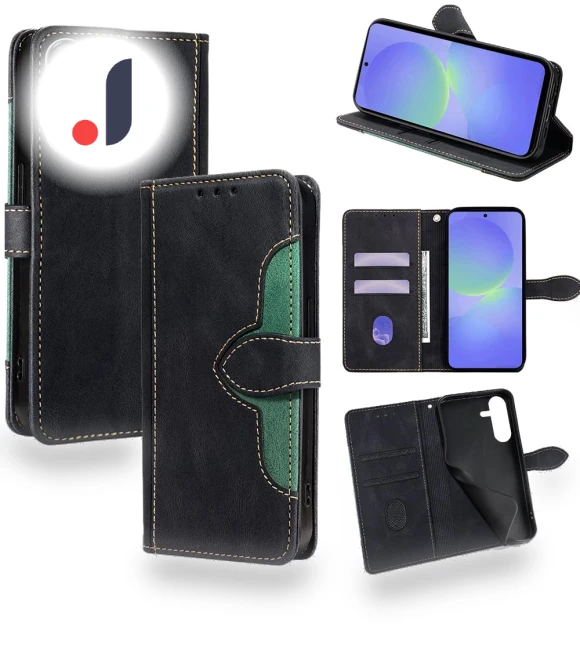 Leather Wallet Phone Cover with Straw Hat Magnetic Clasp — Bumpers, Smartwatch 2025
