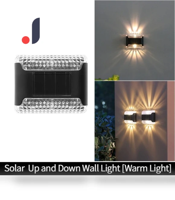 Solar LED Wall Light — Outdoor Post Lighting, Keep Health Care