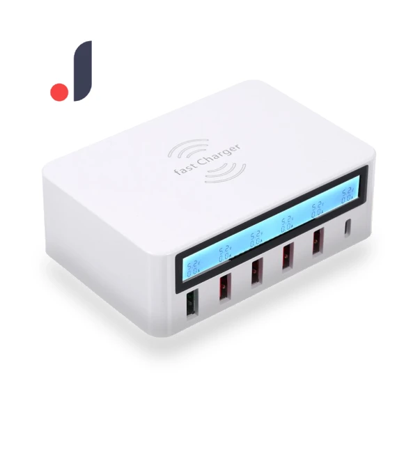 Smart Charging Station with 6-Port LCD Display and USB Dock — Chargers, 3d printing machine