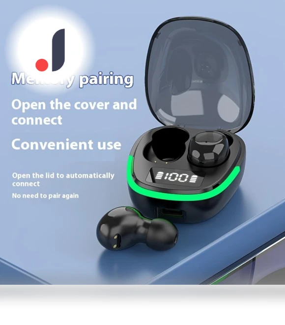 Wireless Earbuds with LED Display — In-Ear Headphones, YC Direct
