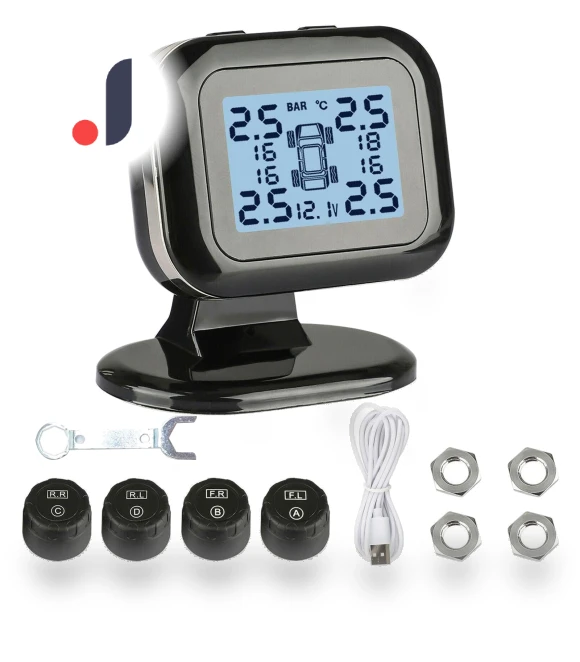 Tire Pressure Monitoring System with 4-Sensor Color Display — TPMS Sensor Replacements, Xudikou