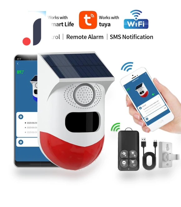 2-in-1 WiFi Smart Remote Control Outdoor Charger with Security Alarm — Smart Home Security, Vstarcam