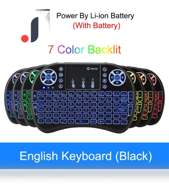 Mini Wireless Keyboard with RGB Backlight — Keyboards, OFFICE-MALL