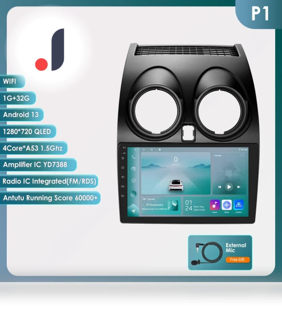 AI Voice Car Radio with Android Auto and Carplay — Navigation & GPS Accessories, Hizpo