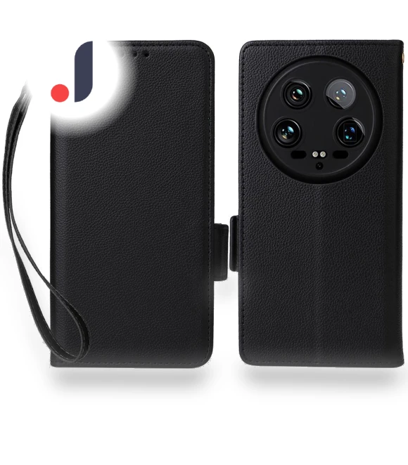 Case with Wrist Strap Litchi Texture PU Leather Wallet Phone Cover — Phone Accessories, Smartwatch 2025